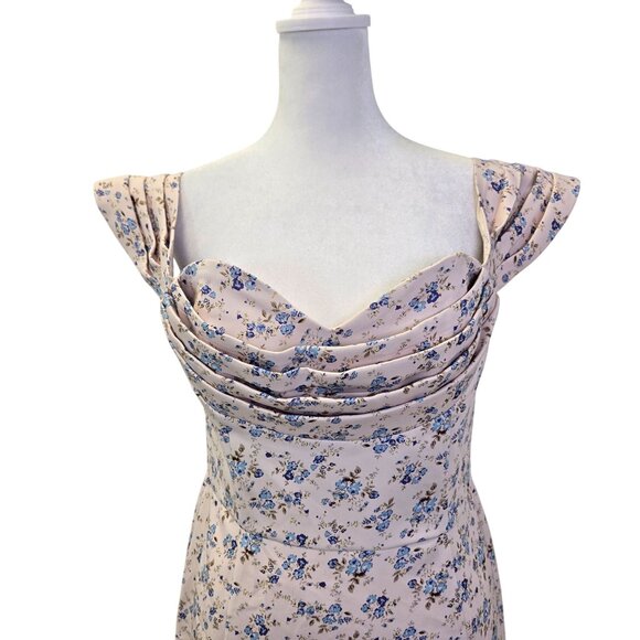 NWT Lavish Alice Bardot Floral Off The Shoulder Cowl Midi Dress Size 8 - Picture 6 of 10